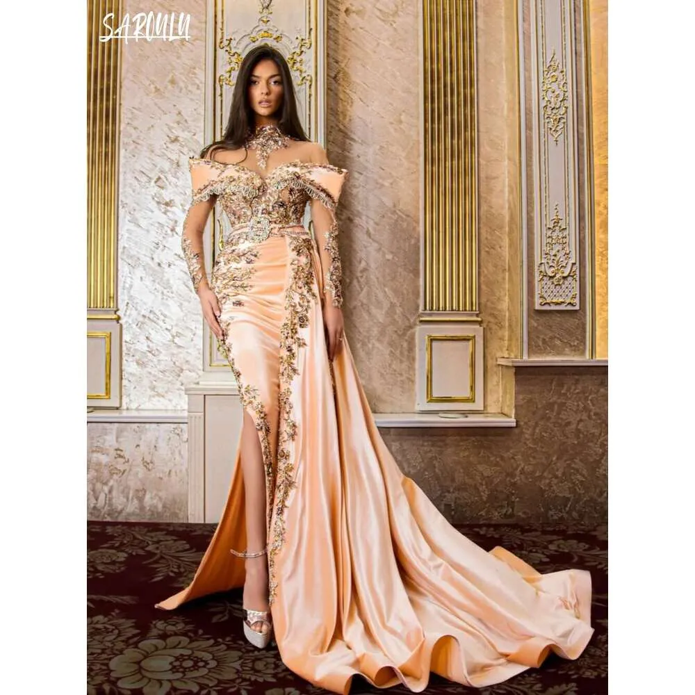 Gold Applique Veet Kaftan Gold prom dress with Beading and Crystals - Perfect for Evening Parties, Galas, and Special Occasions Gold Applique Veet Kaftan Gold prom dress with Beading and Crystals - Perfect for Evening Parties, Galas, and Special Occasions