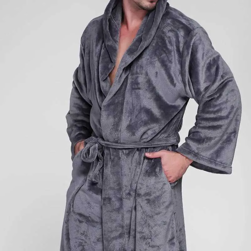 DHgate.com:Men's Plus Size Flannel Fleece Robe - Extra Long 10XL 12XL ...