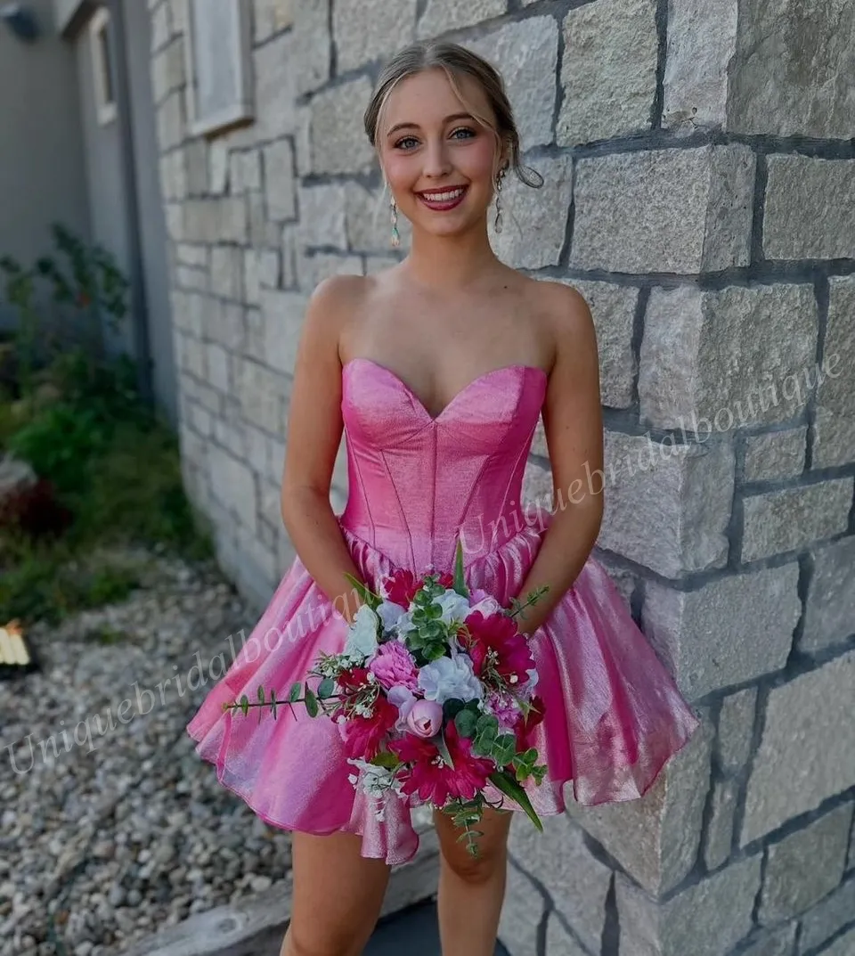 Strapless Corset Cocktail Dress with Floral Choker for Semi Formal Evening  Events in Multiple Colors from Dhgate In Stock Special Occasion Dresses -  price 64.19