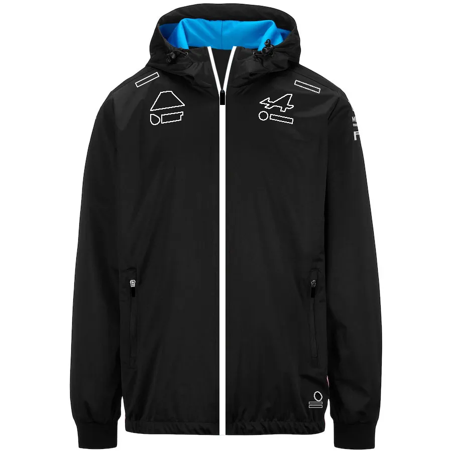 2024 F1 Light Blue Racing Jacket For Men Full Zipper Hoodie, Windproof ...