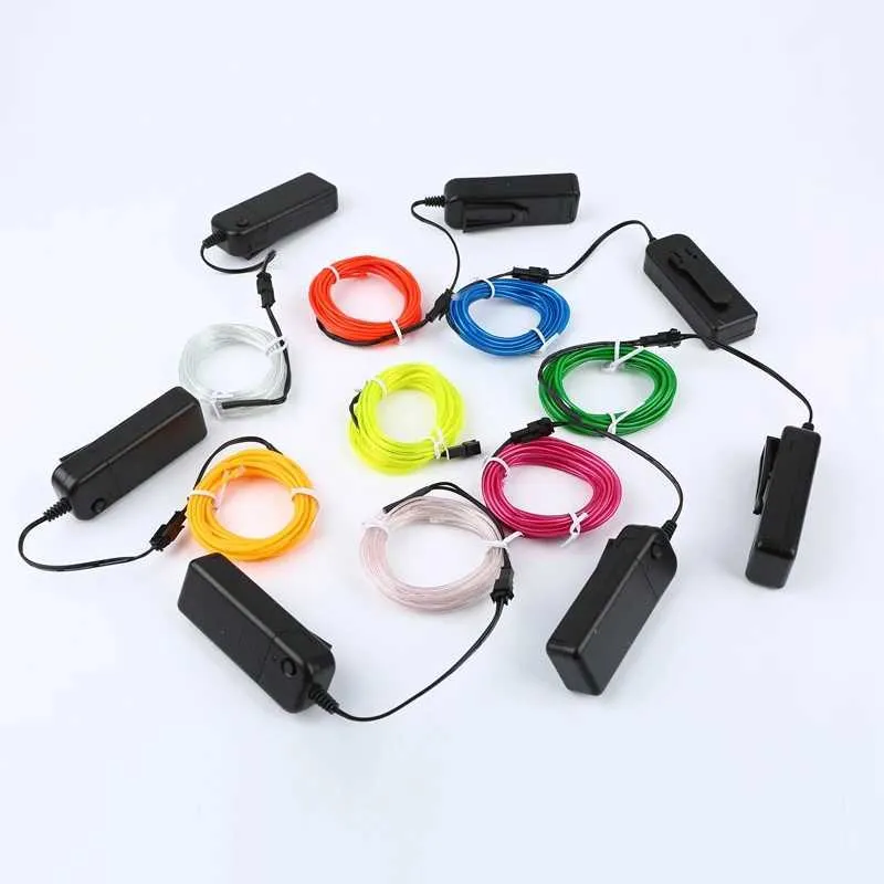Neon Rope Light Battery LED Neon Light 3V AA Battery Powered Glow EL Wire... From Casual_love_l ...