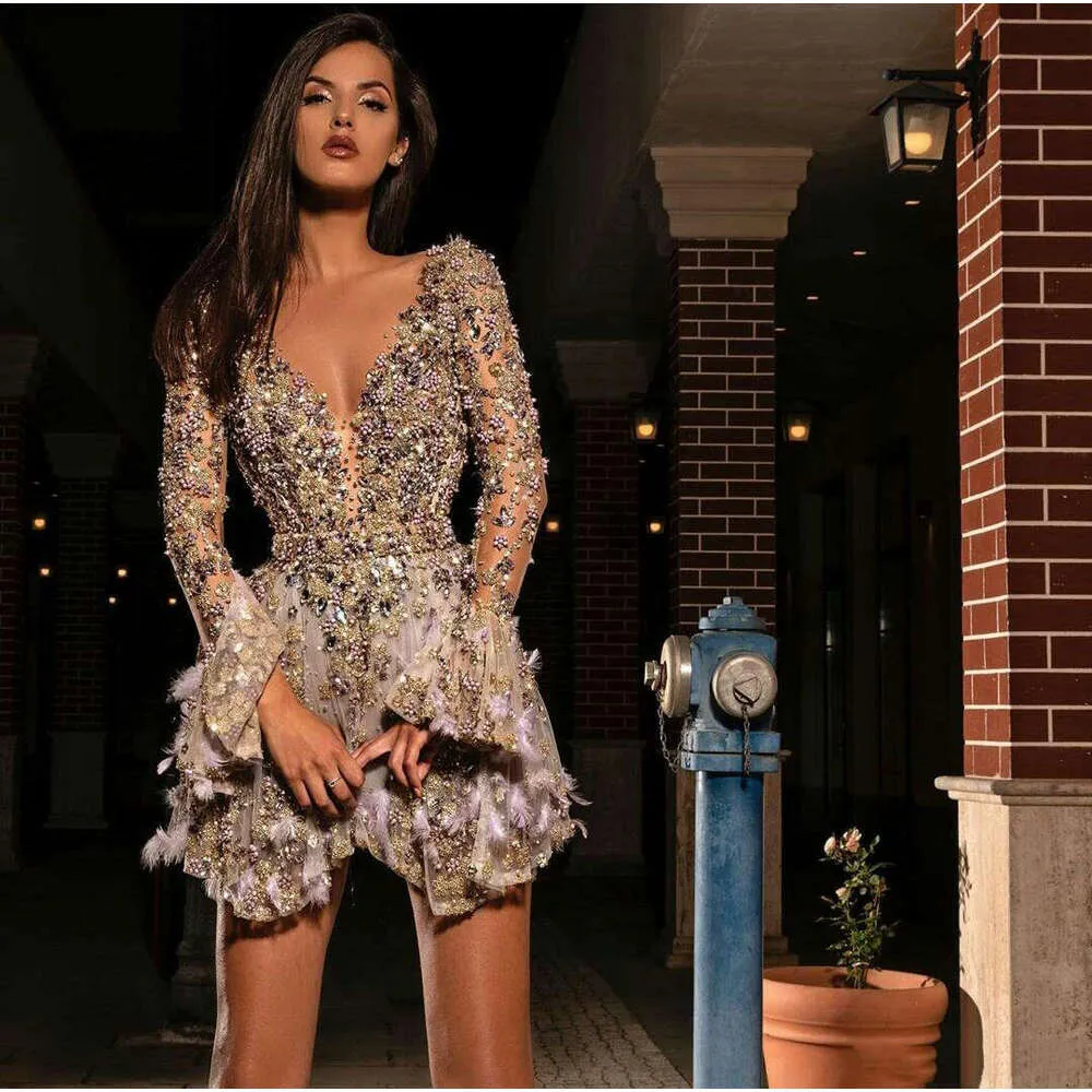 knee length dresses for ladies A-Line Cocktail Dresses Sparkle Black Dress Plus Size Party Wear Weddi   Amzcw Dress