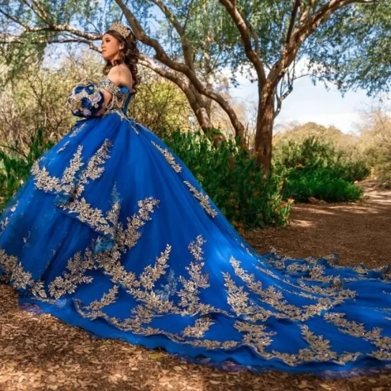 prom blue dresses Queendancer Women Sparkly Royal Beaded Long Lace-Up Back Best Dress Watches: The Color:Multi-coloured low_stock
