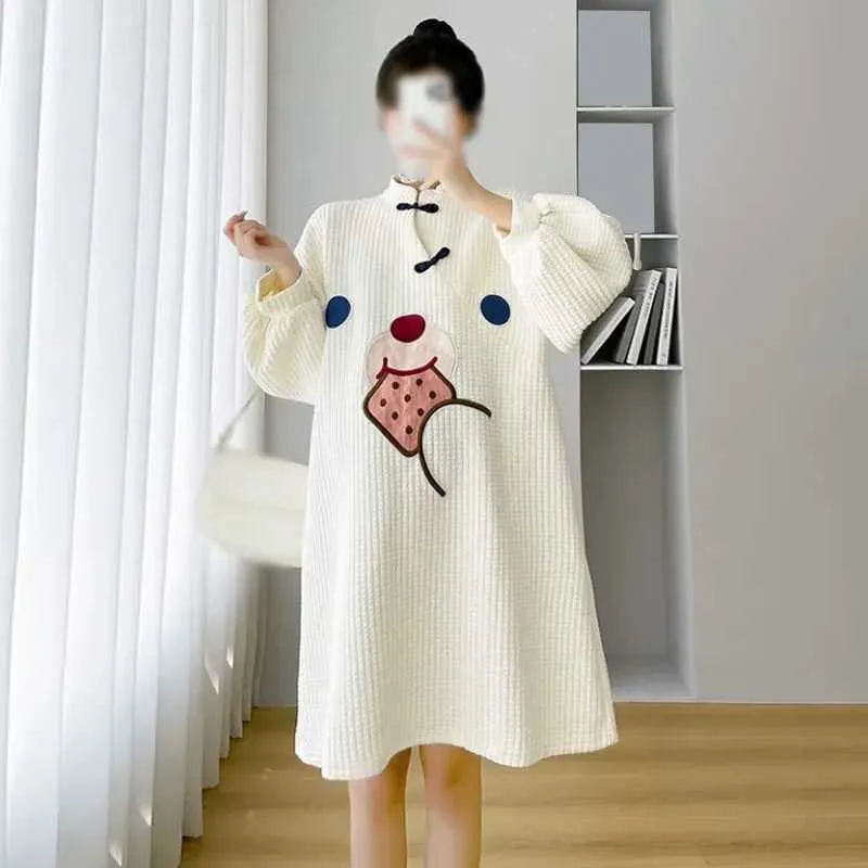 chinese dress ladies Linen Tunic Dress, Maternity Dress main image 1