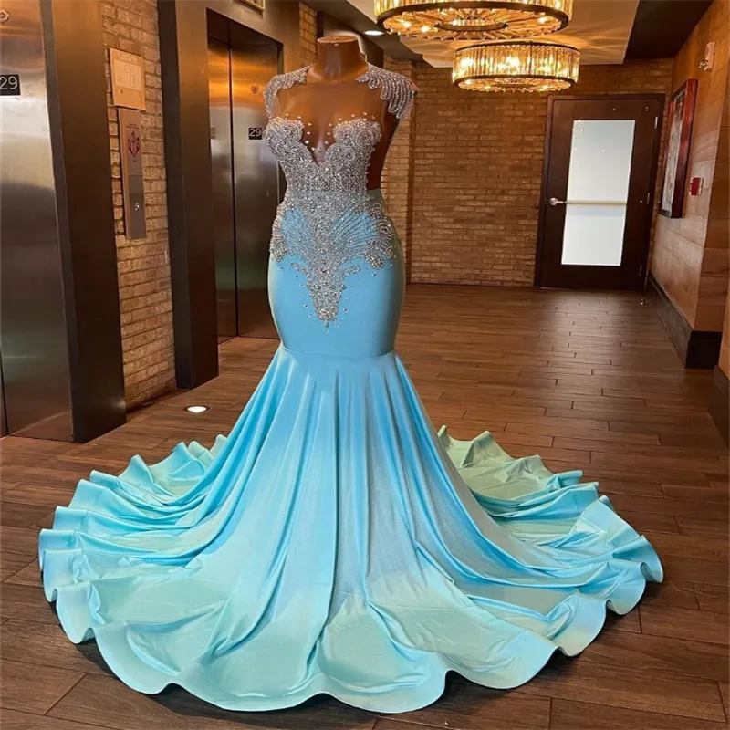 princess polly baby blue dress Fashion Blue Diamond Prom Dresses Open Back Elegant... From 139,89 €