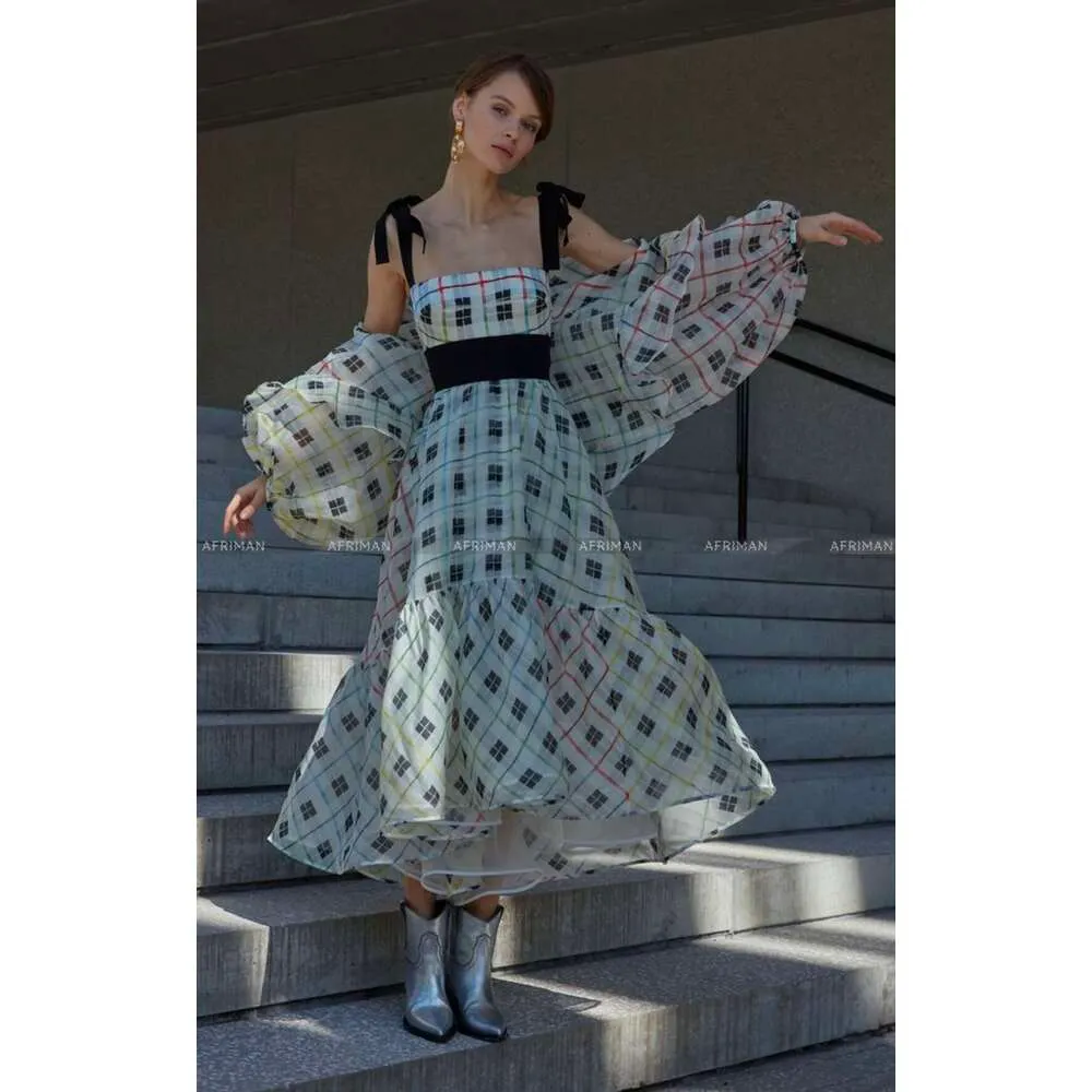 Women Asymmetrical Silk Dress with Bow Tie Shoulder Strap Green Plaid Above  Knee Length from Dhgate Skirts - price 158.7