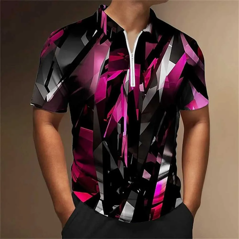 Men's Summer golf shirts for men with Abstract Graphic