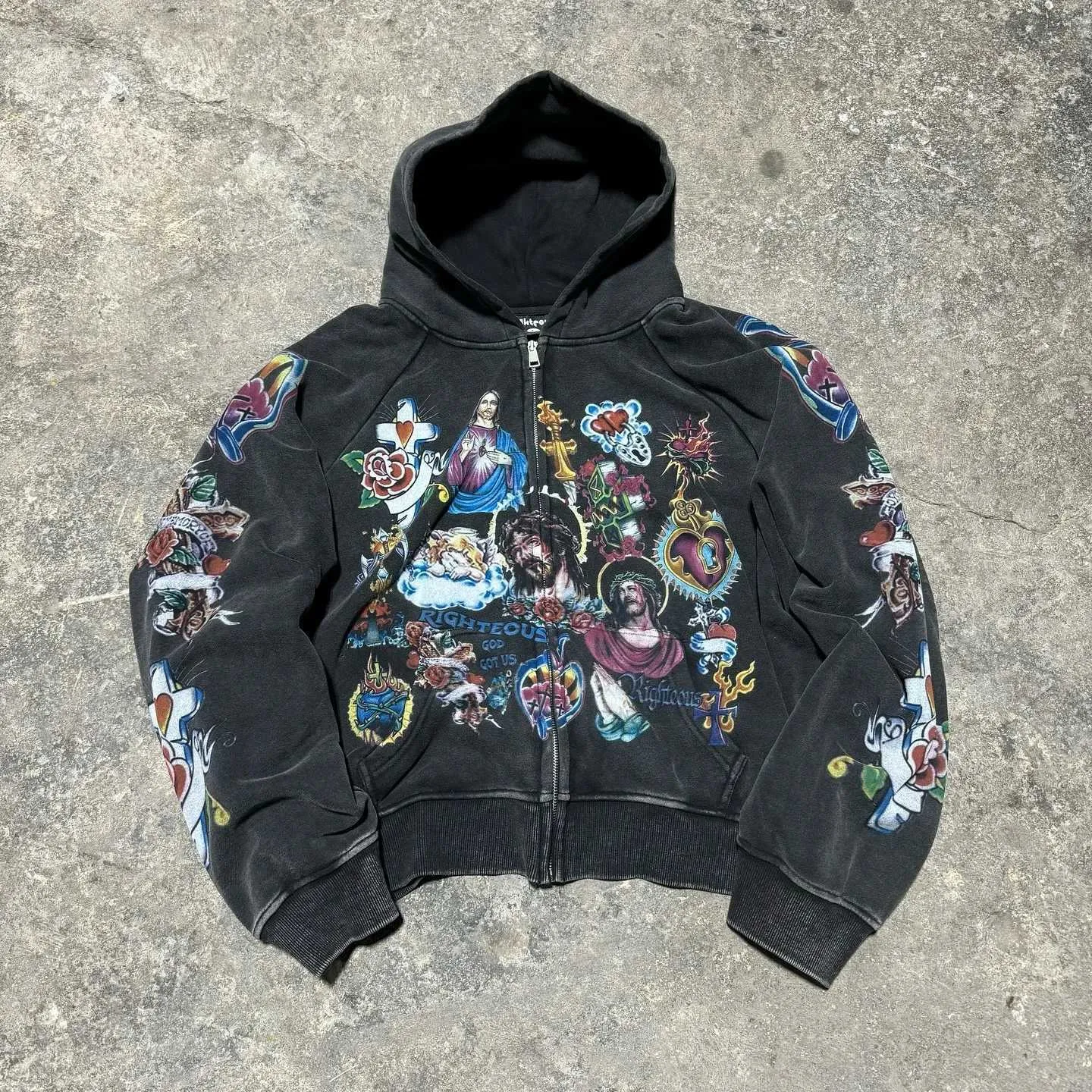 【SATIIIZ】Ronin Vintage Hooded Checkered Shirt Full Zip-Up Hoodie Shirt with Checkered Design | PitiBaby