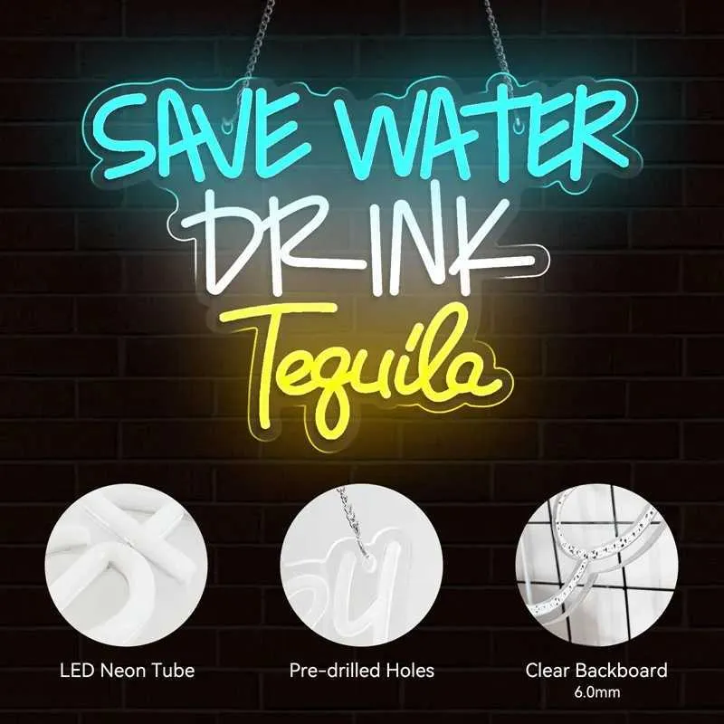 Led Beer Signs Dimmable Neon Sign, USB Powered Decorative Light For ...