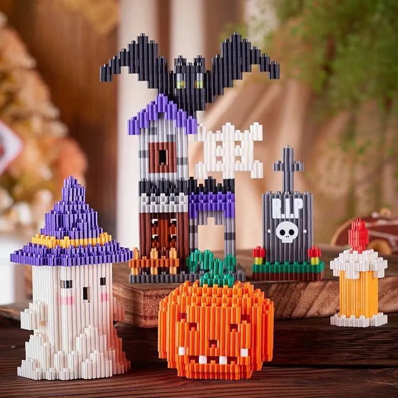 XJ241029 Halloween Building Blocks Set DIY Haunted From