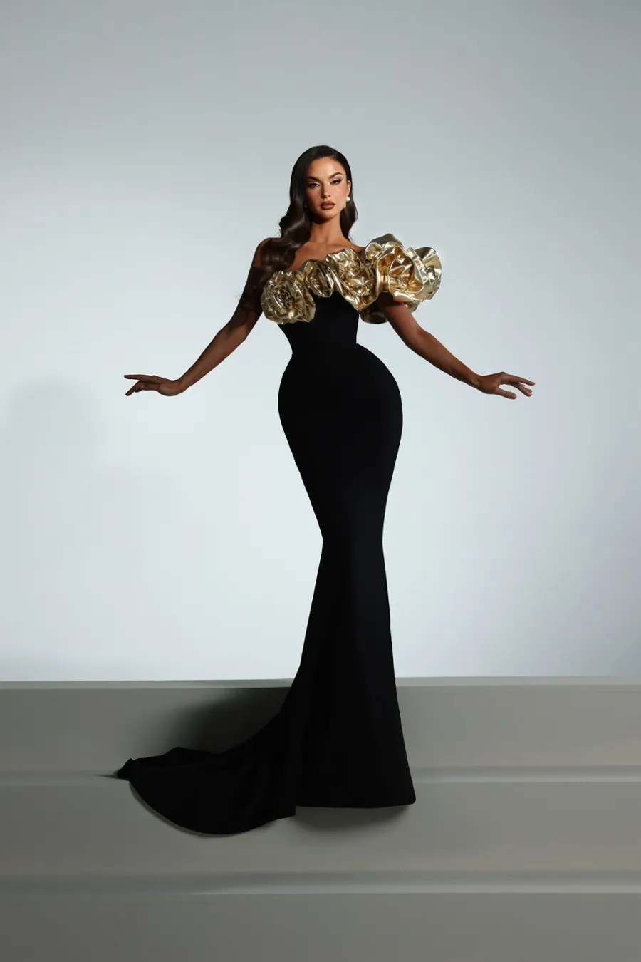 Gold sequin one-shoulder flower dress ankle-length fitted polyester spandex  party dress from Dhgate Urban Sexy Dresses - price 107.49
