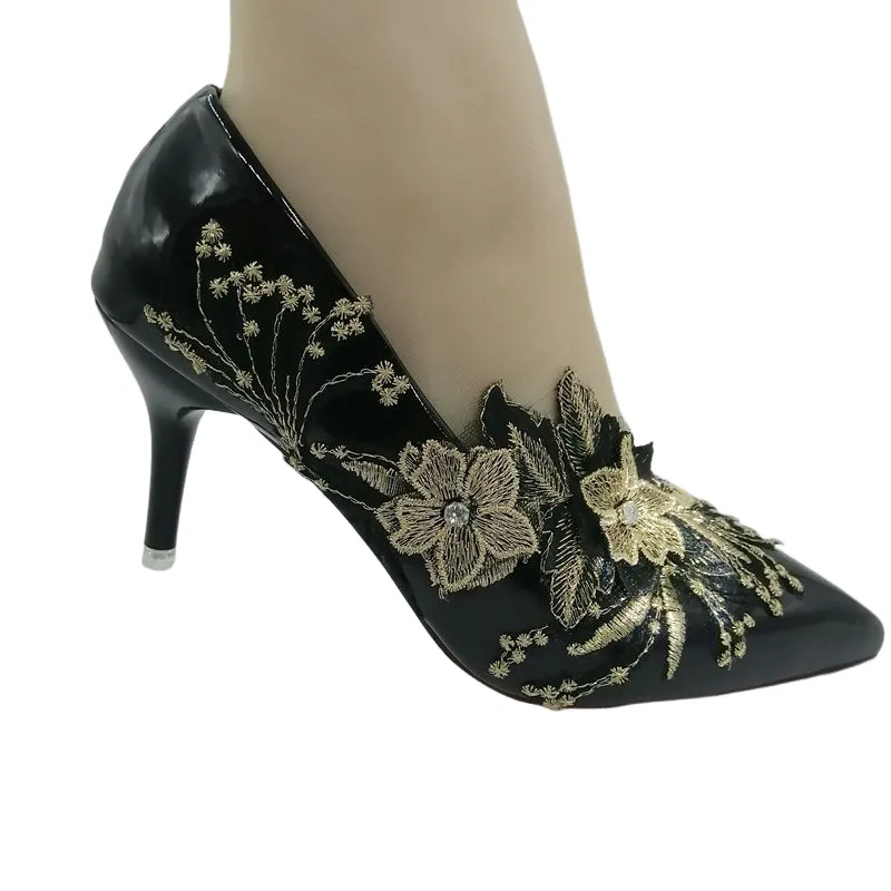 Black lace ribbon wedding shoes for women with 3-inch heels from Dhgate Wedding  Shoes - price 60.61