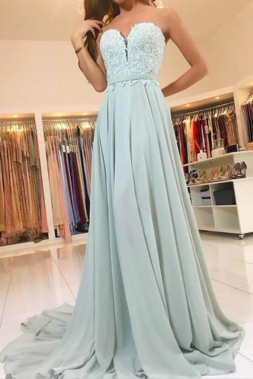 light mint green bridesmaid dresses Mint Green A-line V-neck Chiffon Floor Length Bridesmaid Dresses, MBD148
