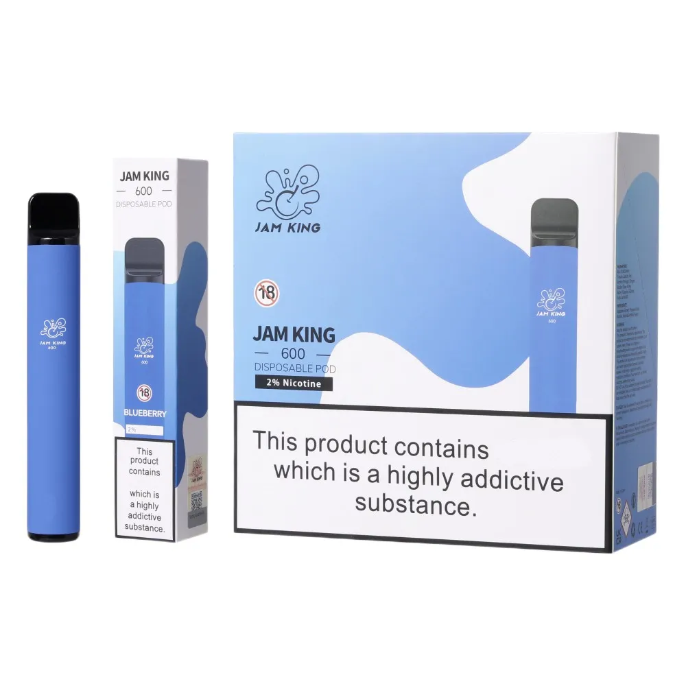 100 Original Jam King 600 Vapes Disposable Puff Bar EU Warehouse Puff