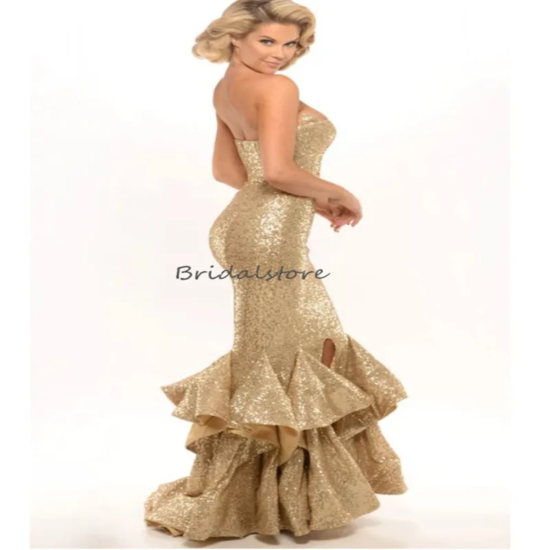 slim fit dress slacks Anna Wintour Gold Sequin 2023 Tony Awards Column Gown – Celebrity Glamz main image 0