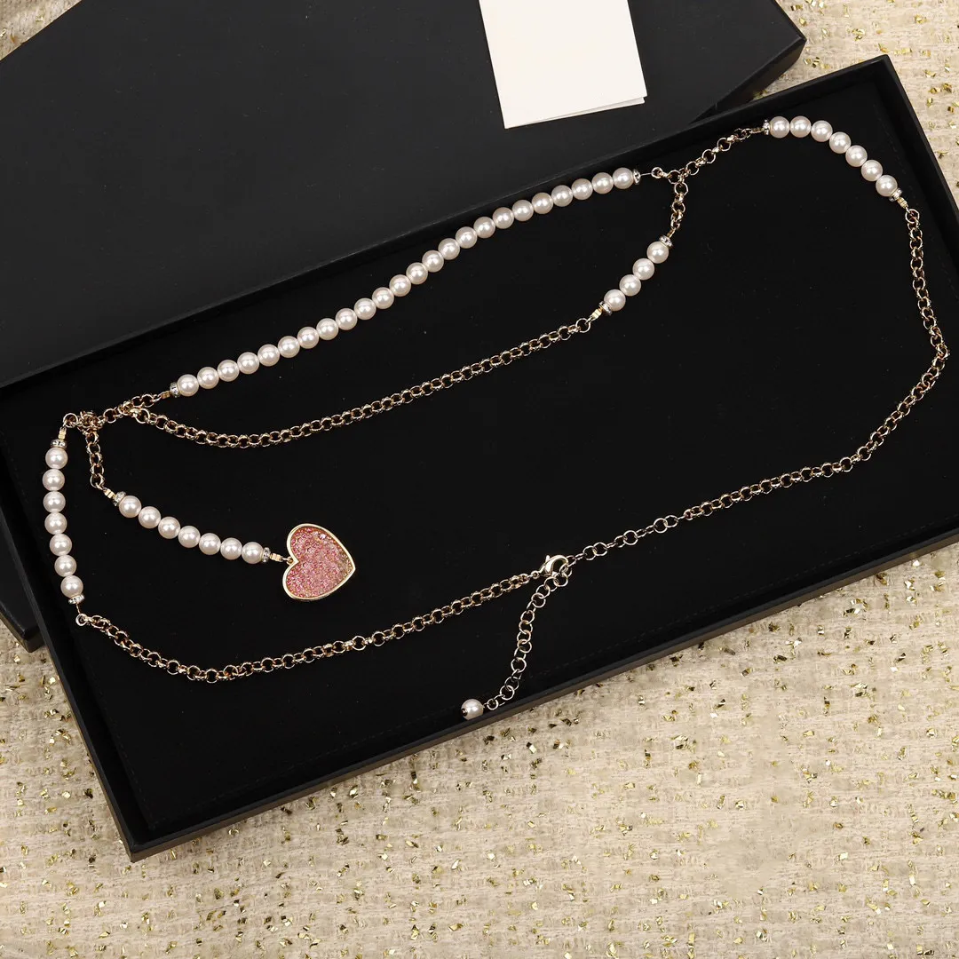 2024 Hot Brand Fashion Jewelry Women Pearls Chain Party Light Gold Color  Heart Long Pearls Necklace White Beads Luxury Brand Pendant Hot Fashion  Belts Design From Lukastieljewelry, $59.28