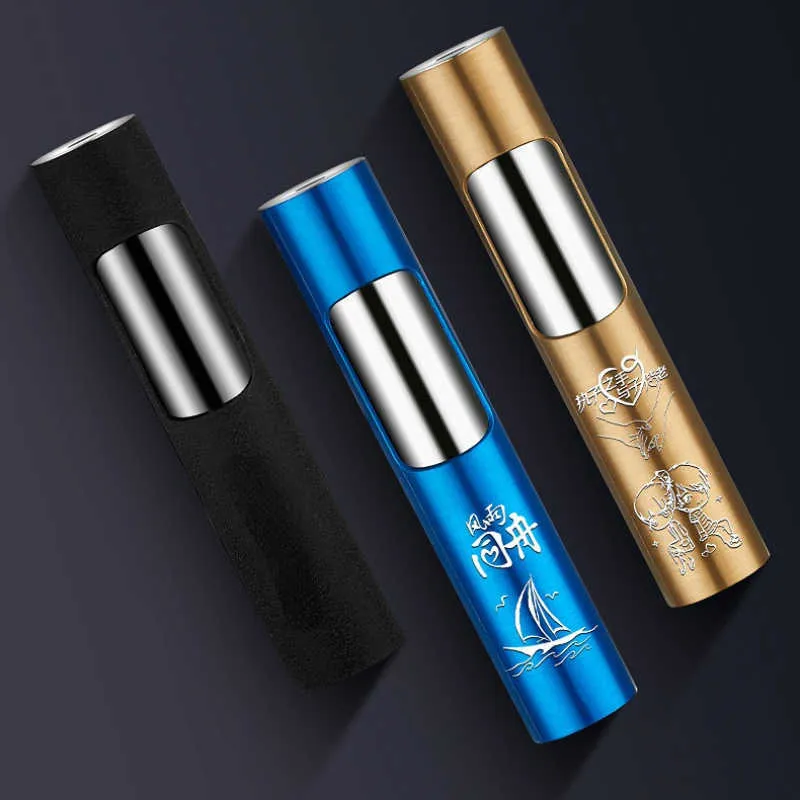 high quality cigarette lighter IQHT Metal Windproof Lighter Cylindrical Eco Friendly Refillable Cigarette  Lighter, High Quality Lacquer Finish, Convenient Kitchen Use, Durable Flame  Igniter Set From Belylin, $8.32