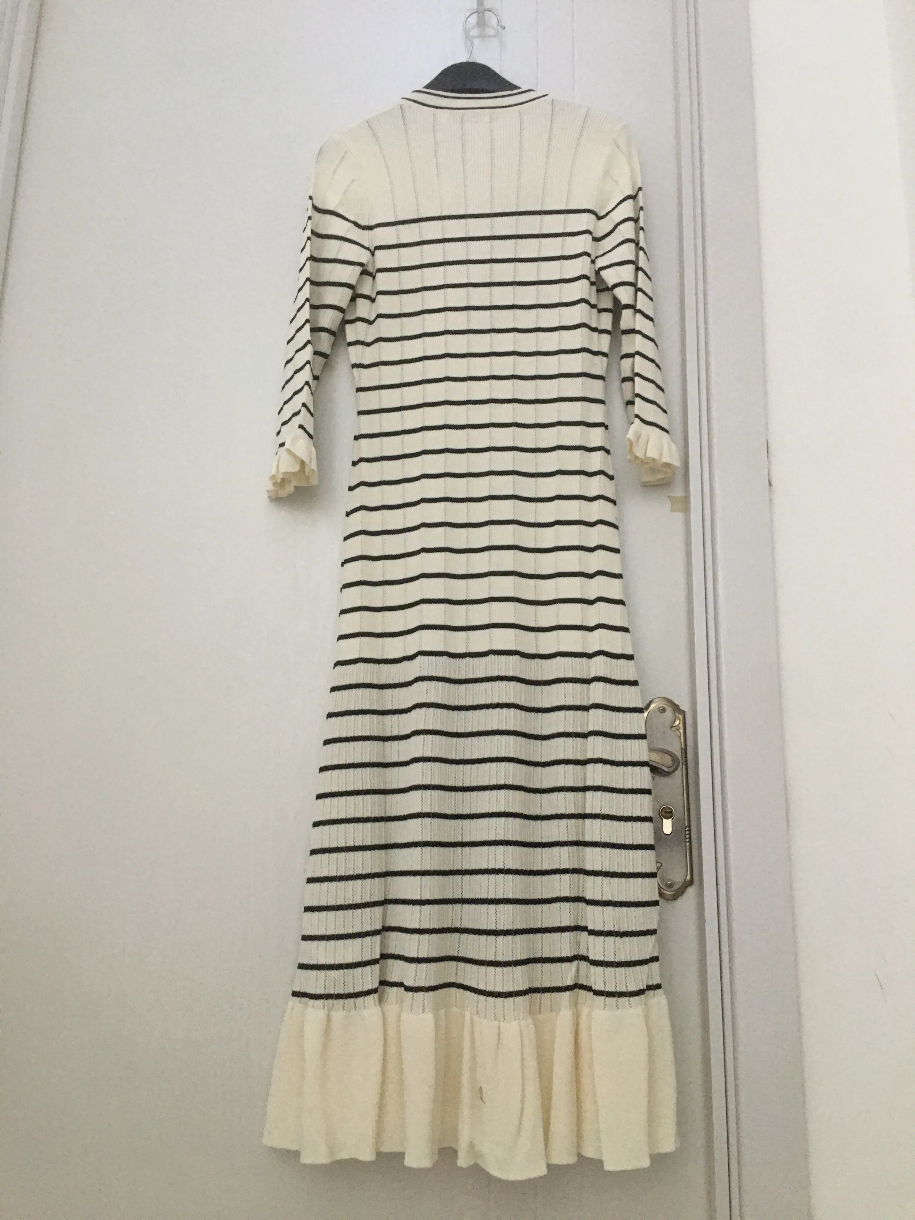 sleeve backless knitted dress Long Sleeve Backless Sweater Dress main image 0