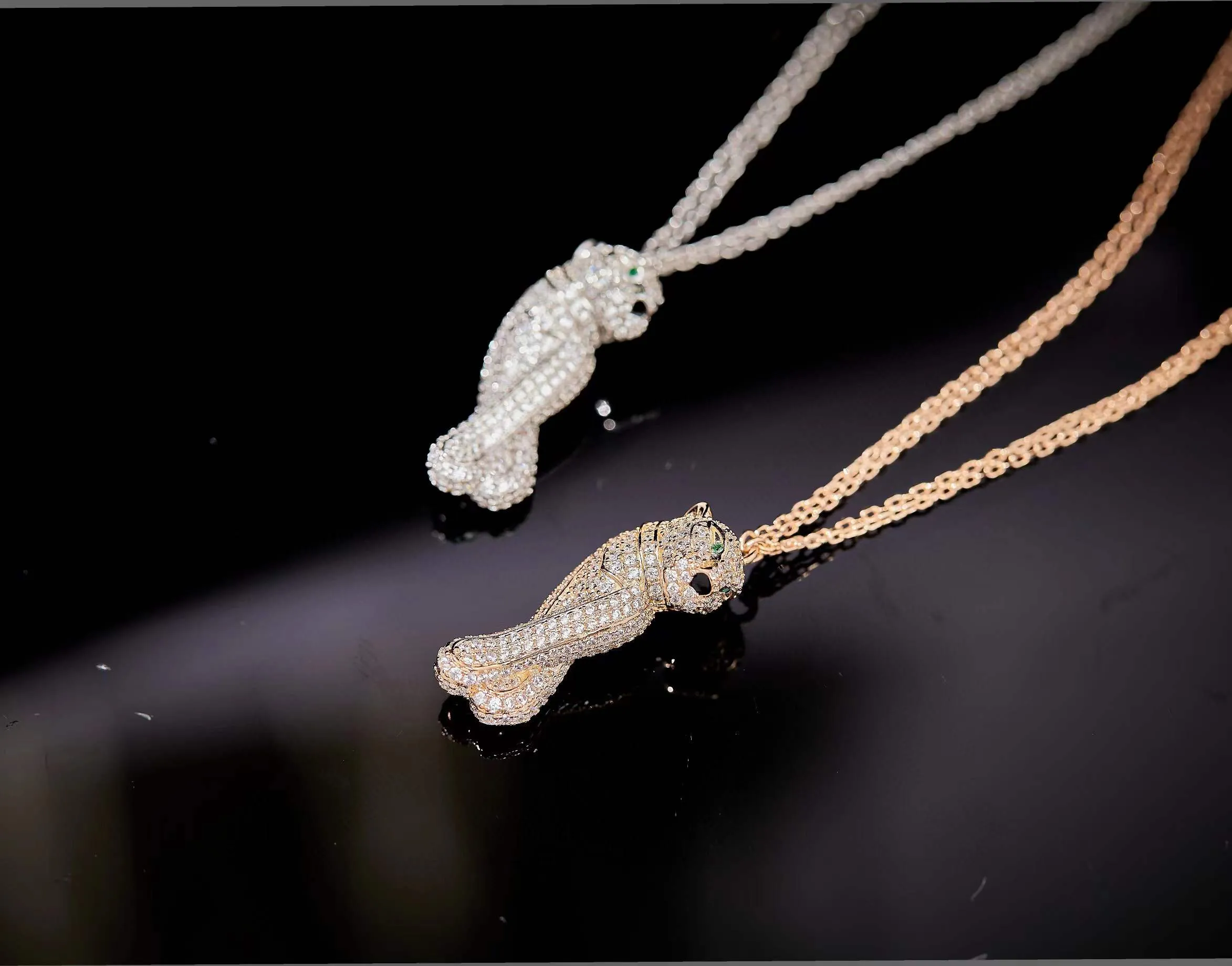 Luxury Zircon Panther Necklace With Green Eye Leopard Pendant Trendy Punk Gold Plated Animal Catbird Jewelry For Women And Men From Mz fashionablewatch 90.46 DHgate.Com