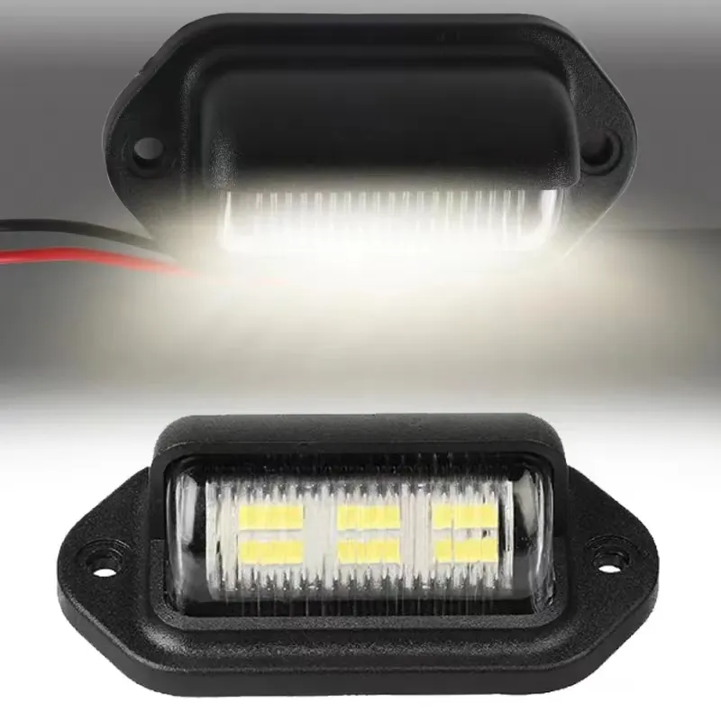 Luz De Placa De Matrícula De Coche, 6 LED, Para Motocicleta, SUV