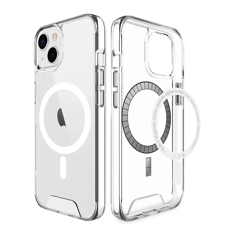 New Electric Ripple Design TPU Bumper Acrylic Clear Magnetic Phone