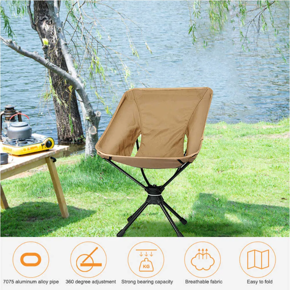 360° Rotatable Folding Camping Chair For Fishing, Hiking, And Outdoor  Activities Aluminum Alloy With Ultralight Seat Born HKD230909 From Miick,  $50.09