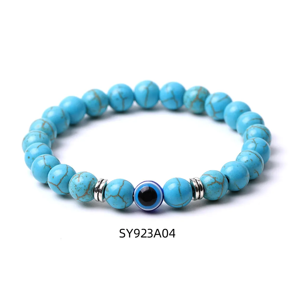 Handmade Turkish Blue Evil Eye Tiger Eye Bracelet With 8mm Beads For Men  And Women Perfect For Yoga And Reiki Turquoise Jewelry From Mkny, $0.88