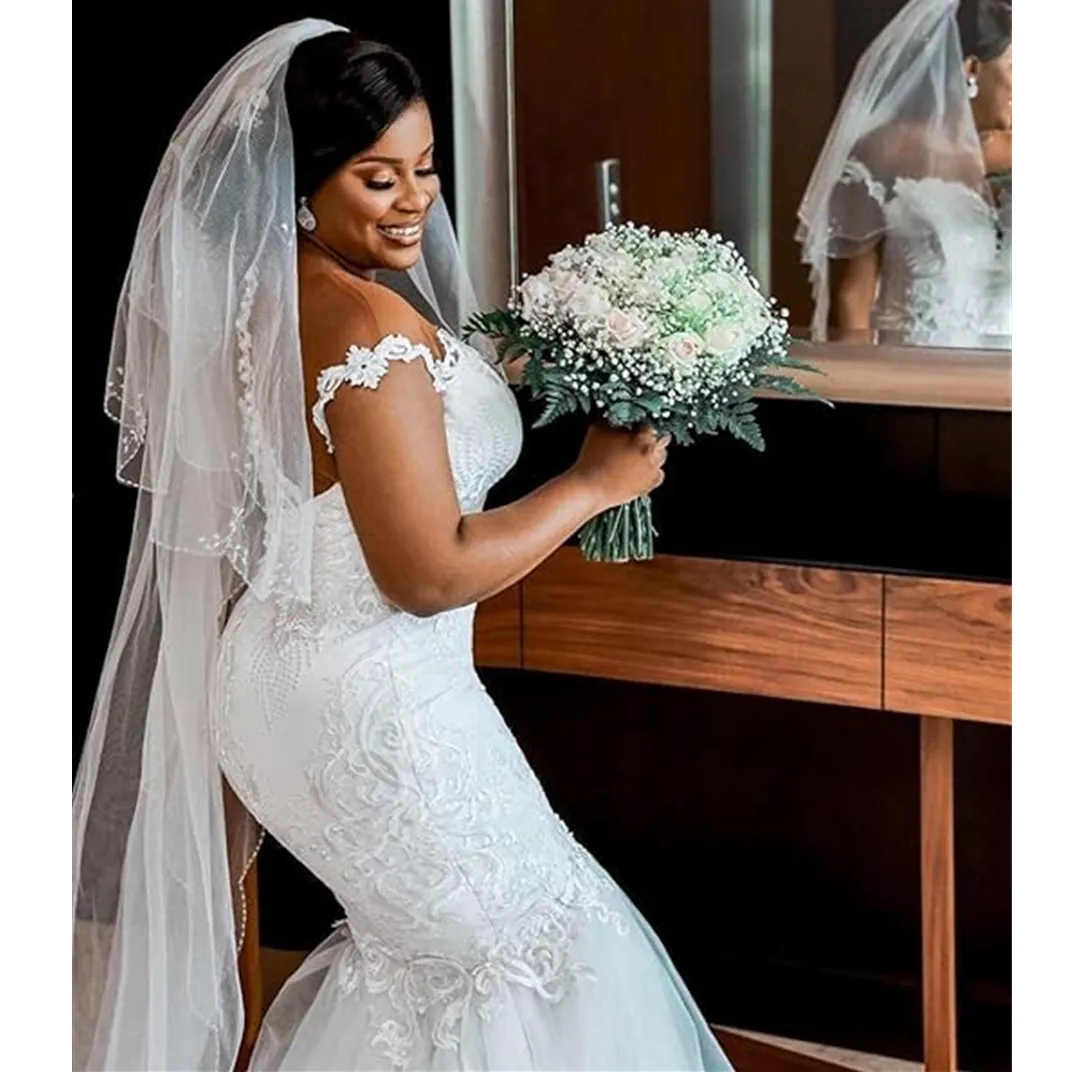 Aviana Lace Off-Shoulder A Line Wedding Dress with Sleeves and Illusion Backless - Sweetheart Bridal Gown 03