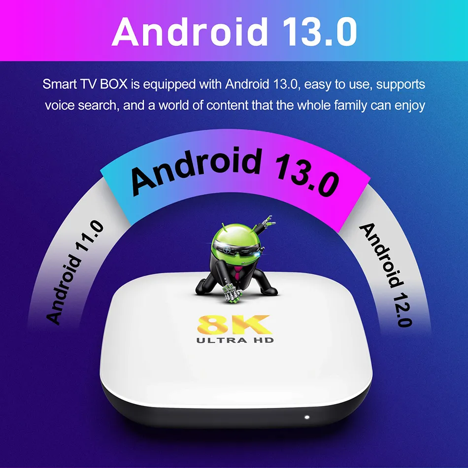 H96 Max RK3528 smart tv box android 13.0 64gb