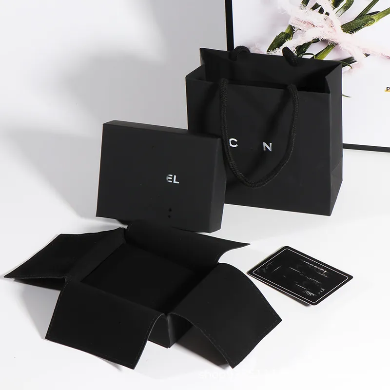 Black Velvet Jewelry Earring / Pendant Gift Boxes