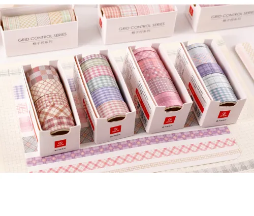 Practicals Stickers Practical Decorative Stickers Plaid and Paper Tape Set, Creative ...