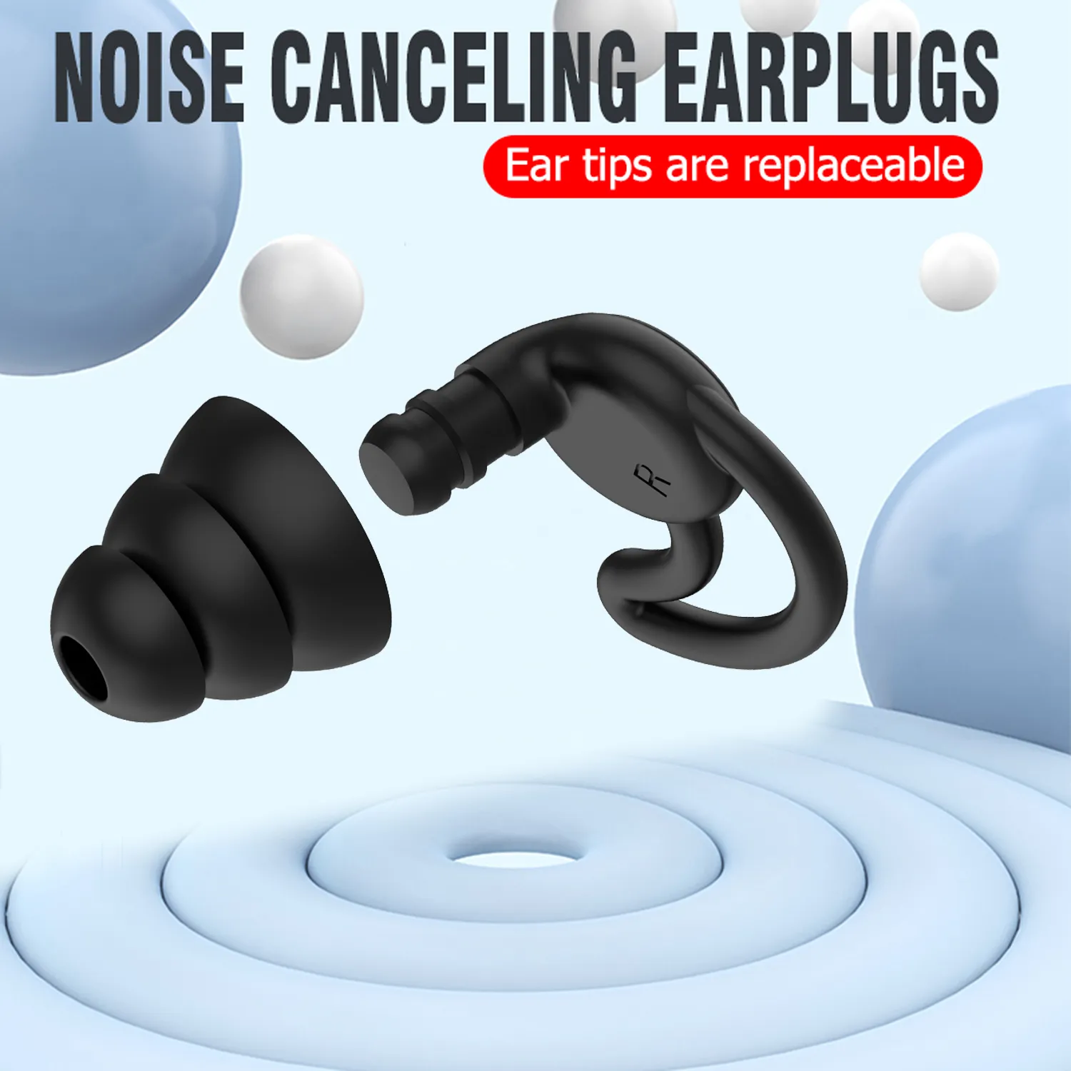 LUSHAN EAGLE Sound Proof Discrete Earplugs Soft Material, 3 Layers