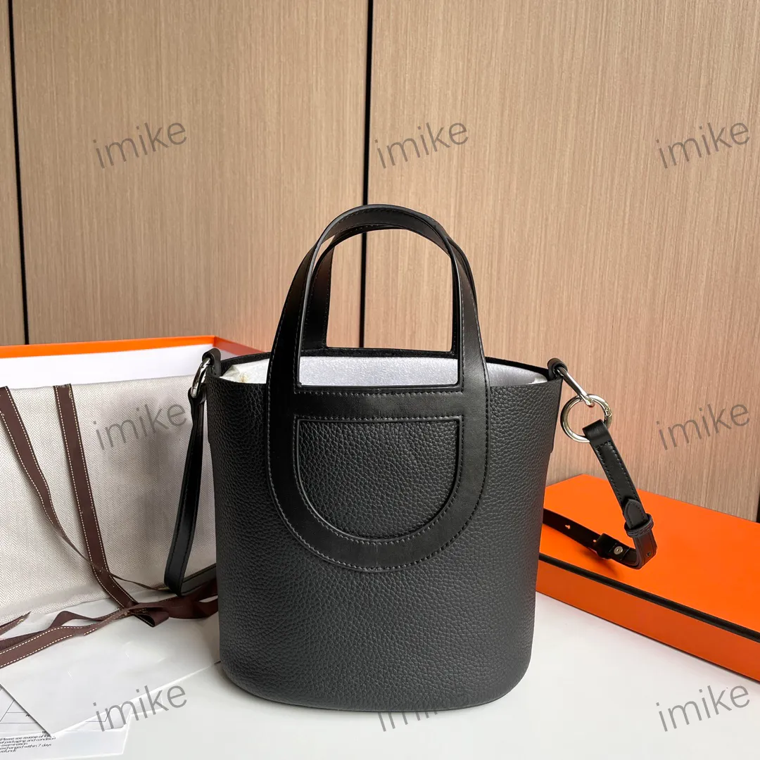 Brown Genuine Leather Bucket Bag for Women Casual One Shoulder Tote Bag with Large Capacity Soft Comfortable for Shopping Party