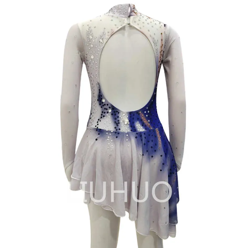 blue figure skating competition dress Figure Skating Competition Dress