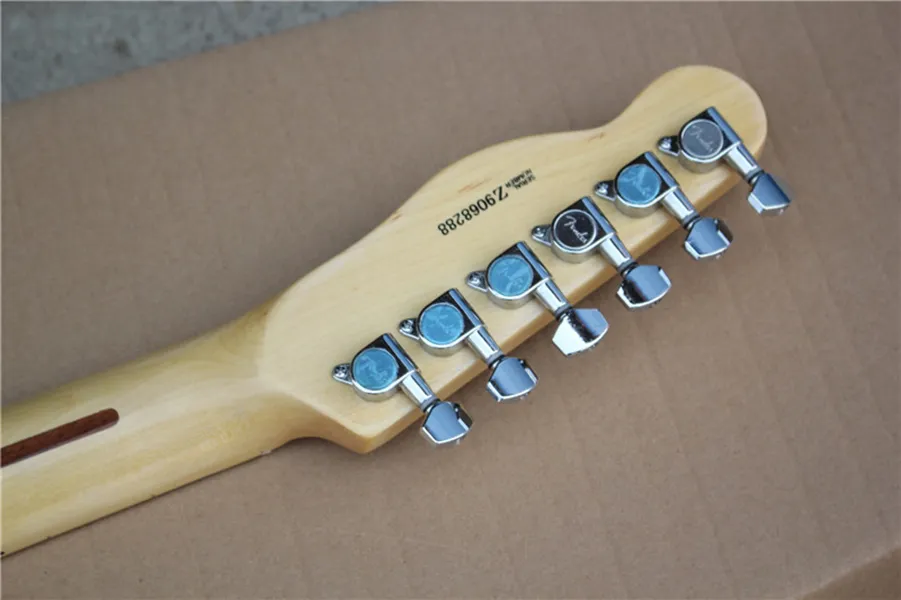 6 String Electric Guitar With Cream Finish, Dot Inlays, Wine Red Body ...