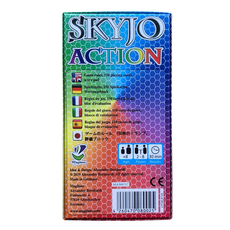 Card Game for SKYJO ACTION, The Exciting Card Games for Kids and Adults,  Fun Game Nights with Friends and Family (English Version) 