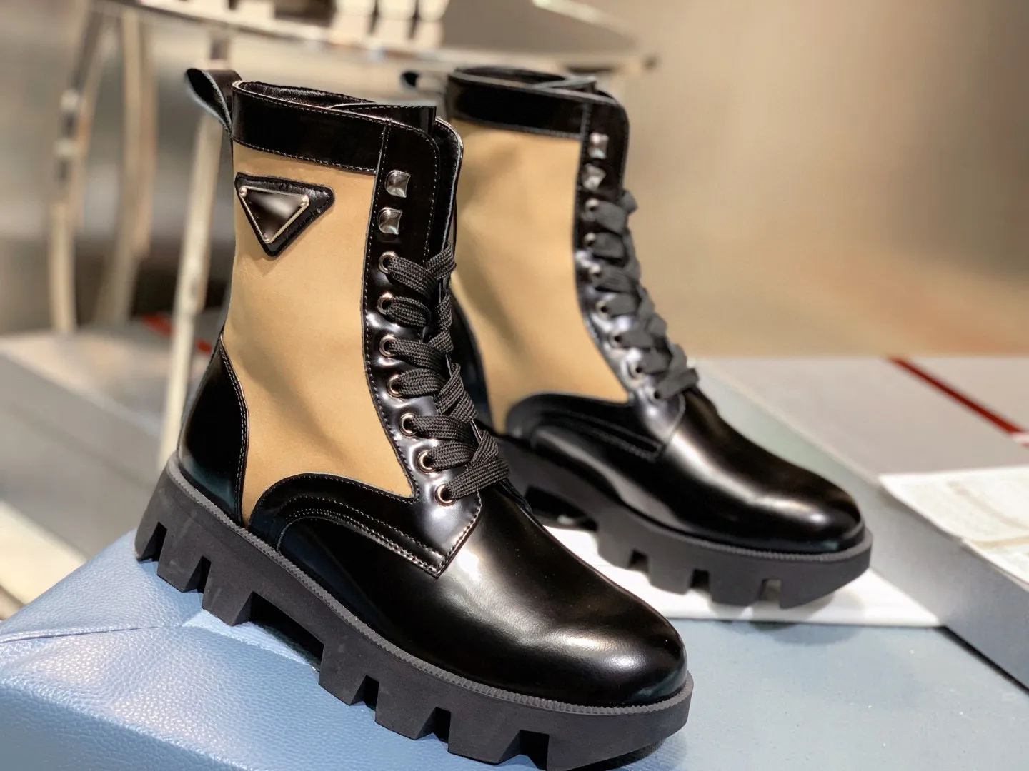 Prada rocksand outlet boots