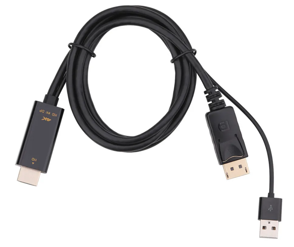 4K 60HZ HDMI To Female Male Display Port Adapter For TV, Laptop, And Projector DP Cable