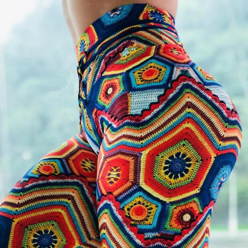 👖 Pantalones de Malla Deportiva PUSH UP para Mujer Leggings con estampado  3D 👖