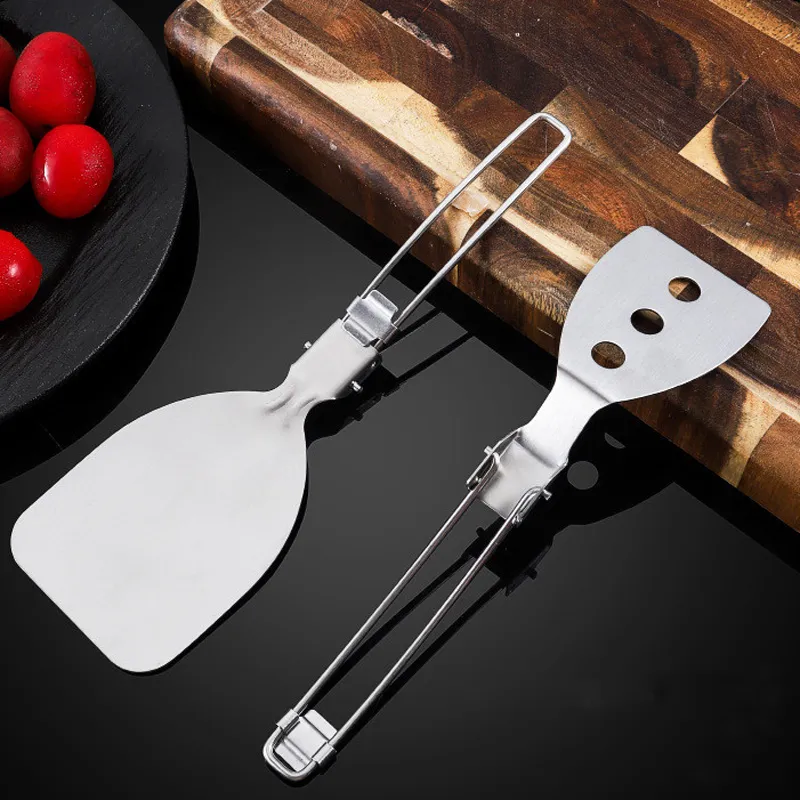 Lightweight Stainless Steel Folding Camping Tableware Set With Spoon,  Spatula, And Stainless Steel Dinnerware Perfect For Outdoor Picnics LX6118  From Sunnytech, $1.81