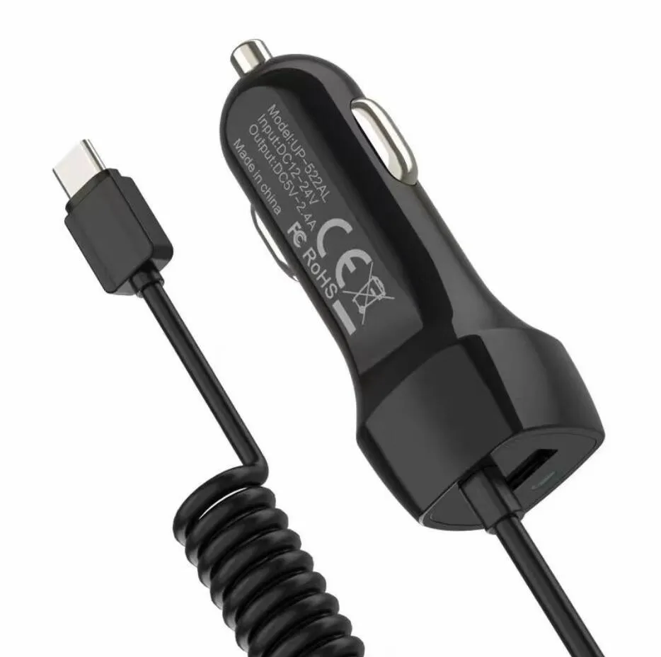 5V 2.1A USB Type A Car Charger with 3 ft Coiled Cable for Smartphone iPhone  15 Pro Max from Dhgate Cell Phone Chargers