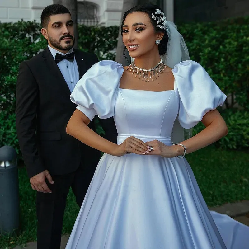 2024 Abito Da Sposa Da Sposa A Manica Corta A Manica Corta A Line Abito Da Sposa Bianco Semplice Dimensioni Personalizzate Da 93 36 DHgate