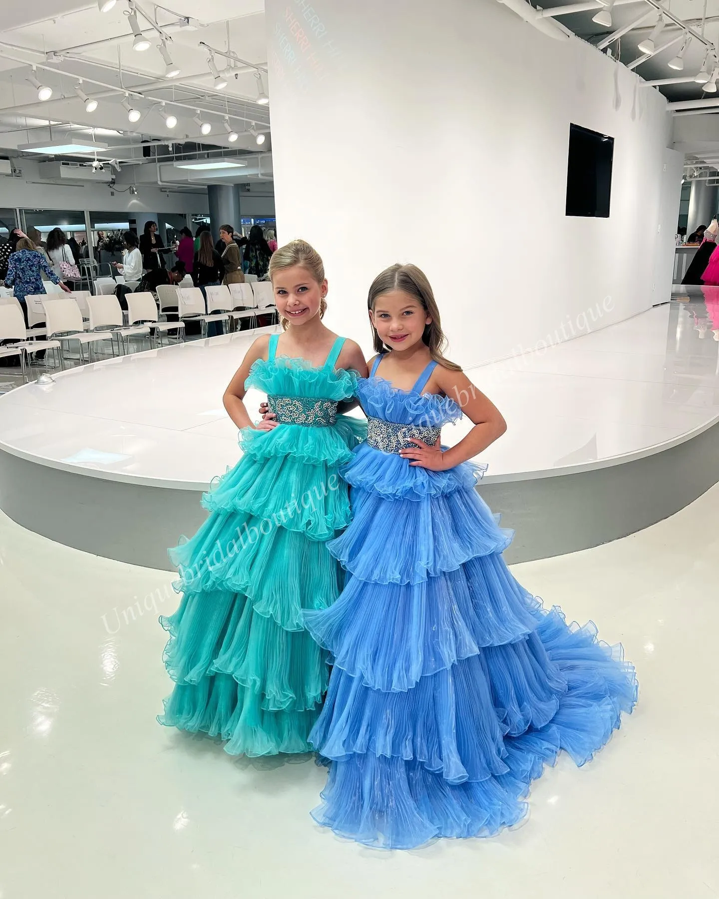 sachin and babi light blue dress Aqua Children's Little Girls Pageant Gown 2024 Ruffles Pleat Organza  Preteen Tiny Kid Birthday Formal Cocktail Party Dress Infant Toddler Teens  Young