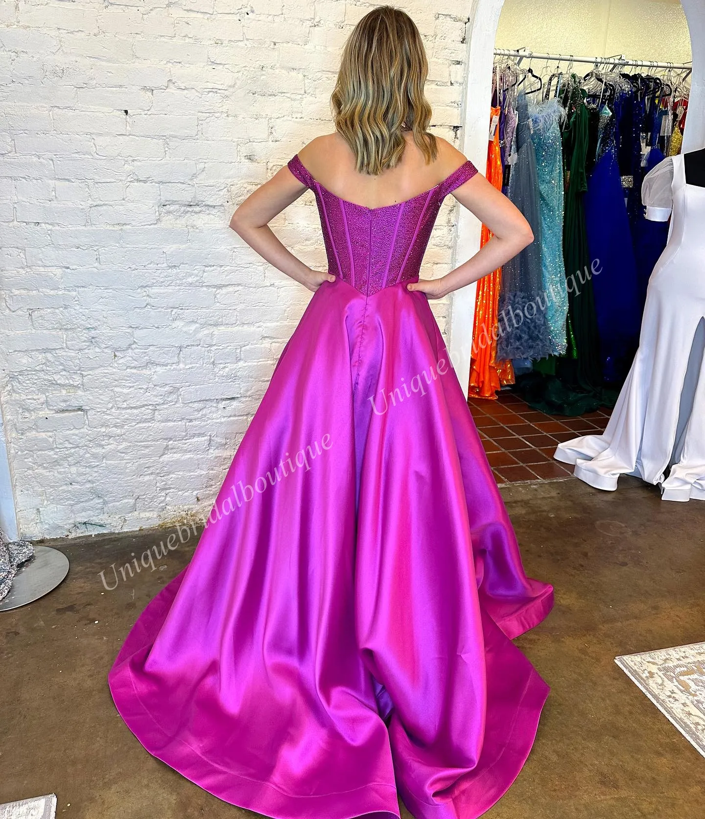Crystal Prom Corset Off Shoulder Ballgown For Formal Evening Events 2k24 Hot Fix Lady Pageant Prom Cocktail Party Gown In Saudi Arabia Red Carpet Runway Drama Winter Magenta Blue From Uniquebridalbout...