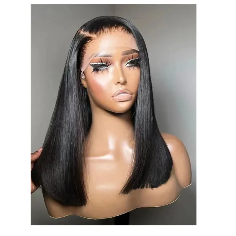 Glueless Brazilian Bob Human Hair V Part Wig With No Leave Out