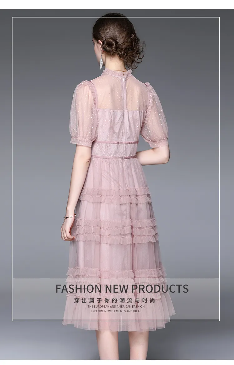 Casual Womens Ankle-Length A-Line Dress Summer Pink Polka Dot Acetate Mesh Cap Sleeve from Dhgate Basic & Casual Dresses - price 36.19 Casual Womens Ankle-Length A-Line Dress Summer Pink Polka Dot Acetate Mesh Cap Sleeve from Dhgate Basic & Casual Dresses - price 36.19