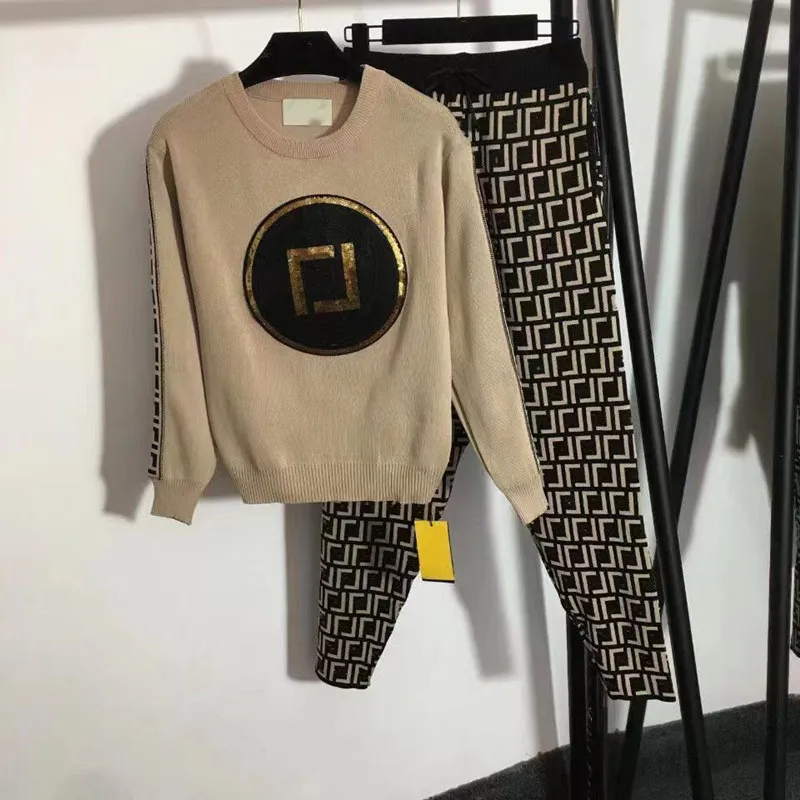 Designer Tracksuit Womens Fendi Tracksuit Designer Knitted