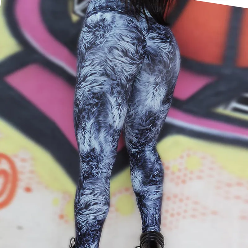 Yoga Tights Workout Pants Fitness Leggings Women Snake Print Push