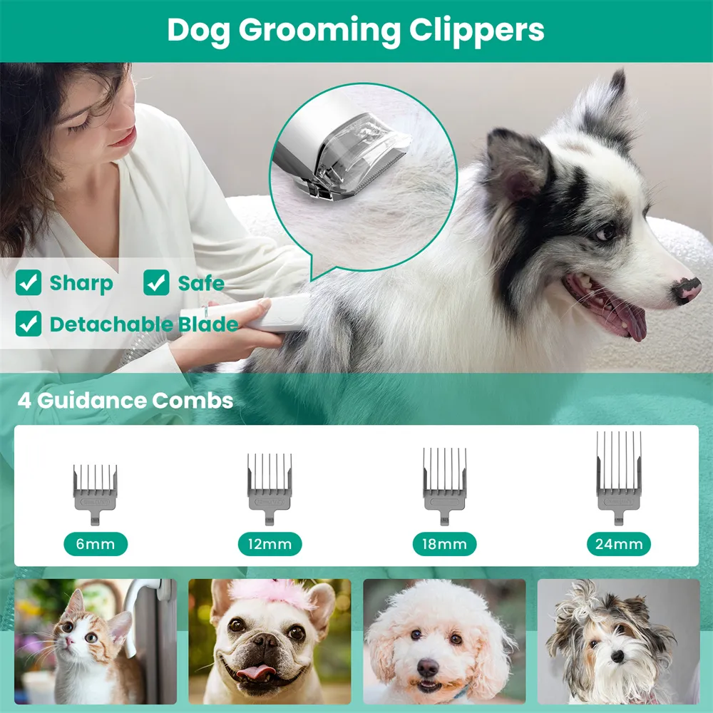Kit de aseo para mascotas Aspiradora Cepillo Quita Pelos Grooming para  Perro y Gato