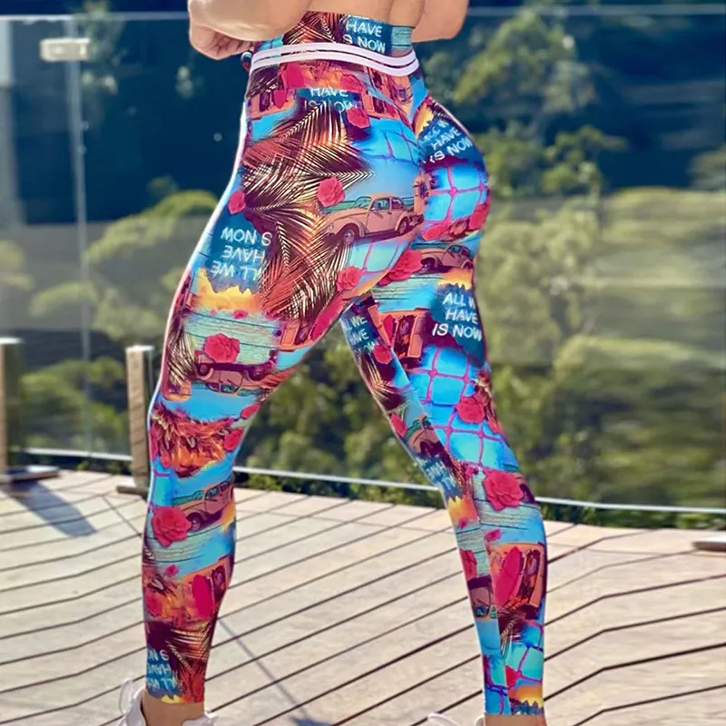 3D Digital Print Spandex Leggings Fitness Outfits Yoga Pants High